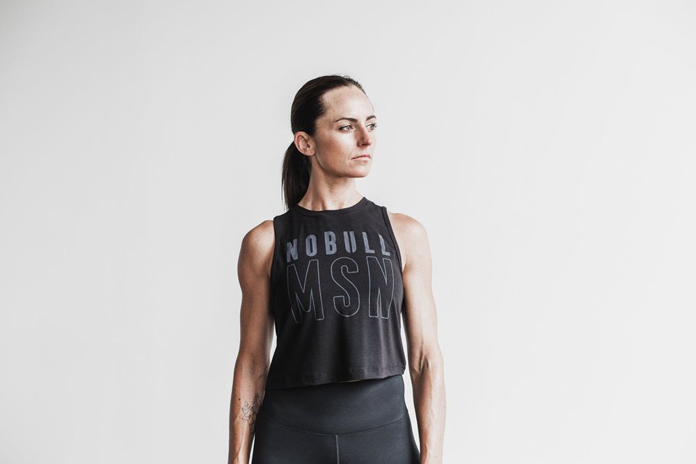 NOBULL Muscle Madison Tank Üstleri Bayan - Siyah - Turkiye (UVY-981065)